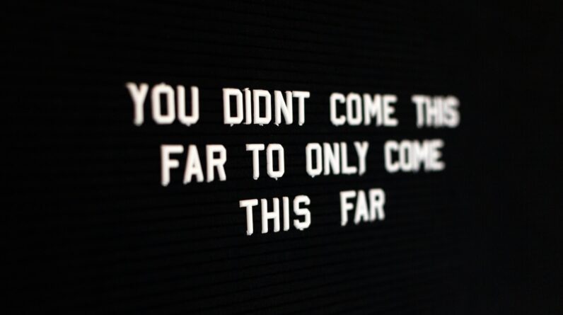 you didnt come this far to only come this far lighted text